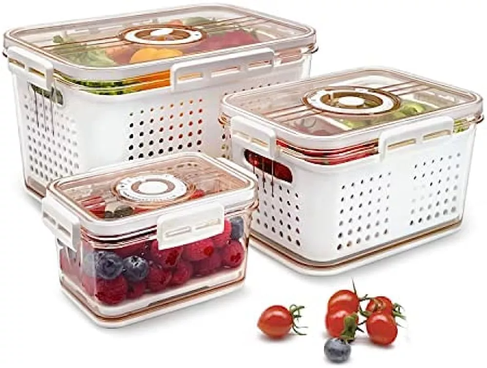 shopwithgreen 2 Pack 68oz Berry Keeper Container, Fruit Produce