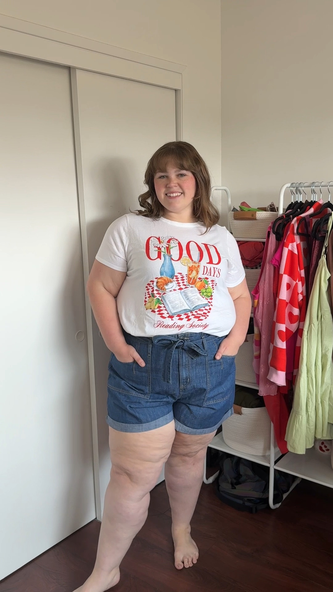 new plus size denim shorts and the perfect summer strapless romper !

#LTKSummerEdit #LTKMidsize #LTKPlusSize