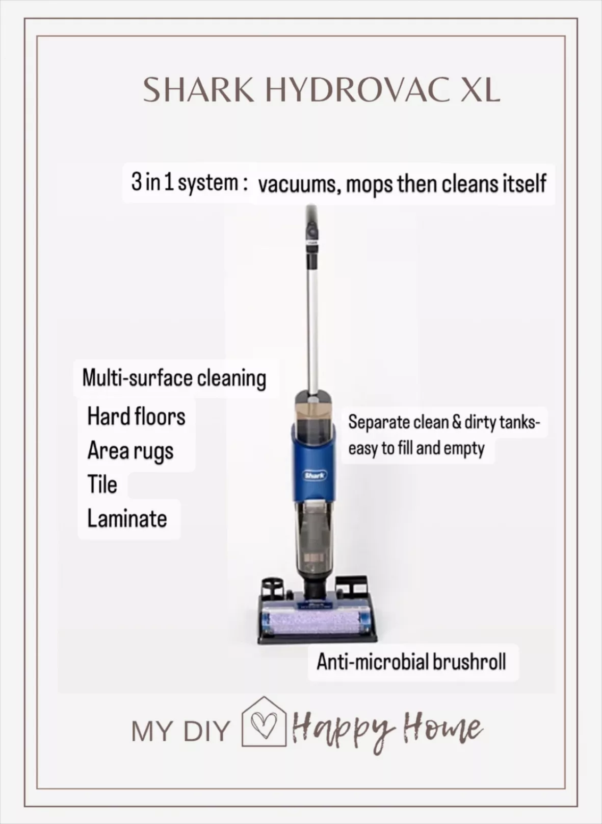 Shark 3-in-1 HydroVac XL Multi-Surface Cleaning System w/ Accessories