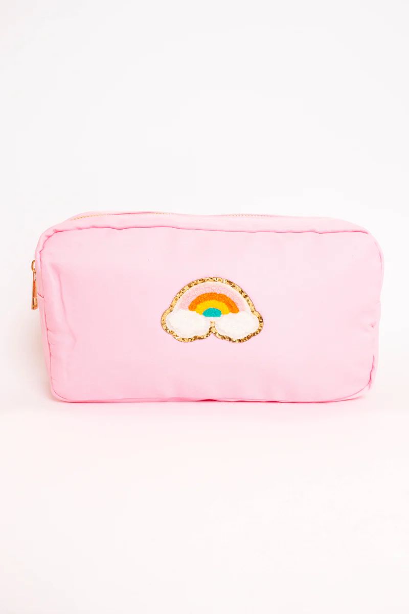 Medium On The Go Pouch - Pink Rainbow | The Impeccable Pig
