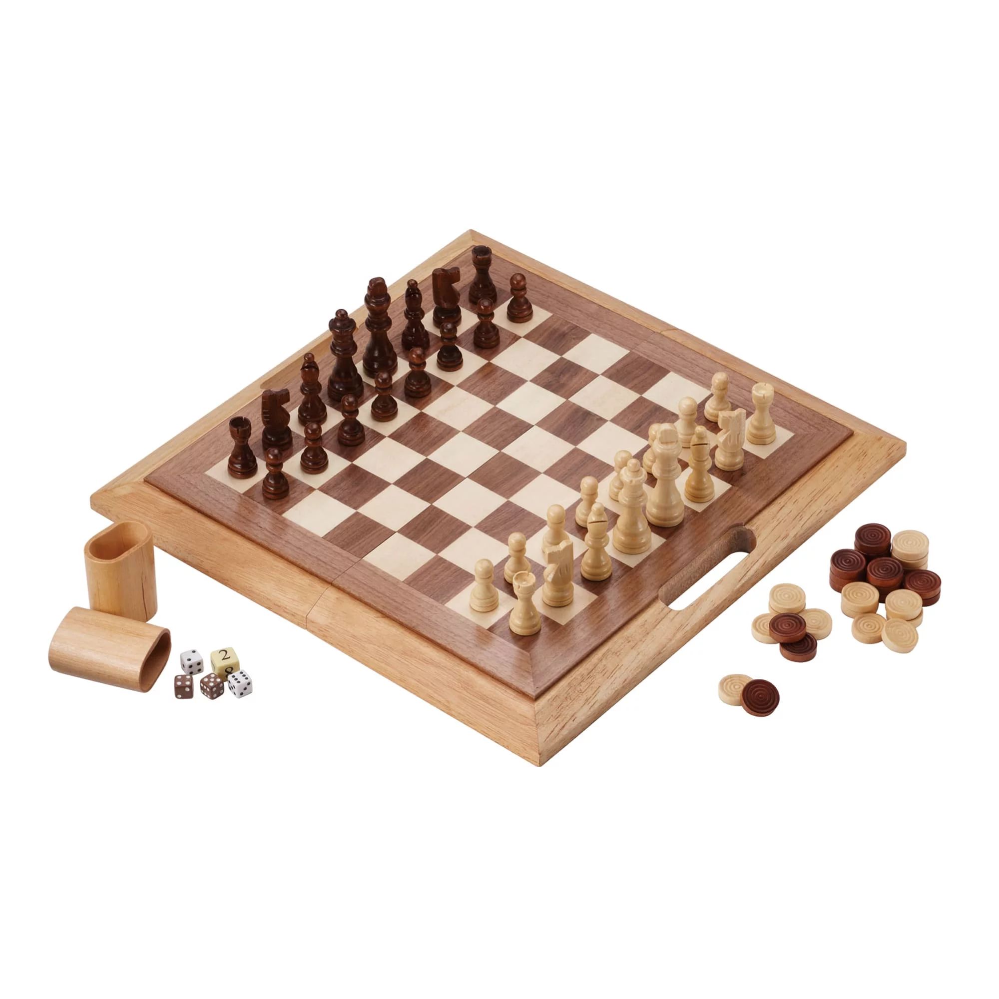 Mainstreet Classics Dutchman 3-in-1 Game Set, Chess, Checkers, Backgammon - Walmart.com | Walmart (US)