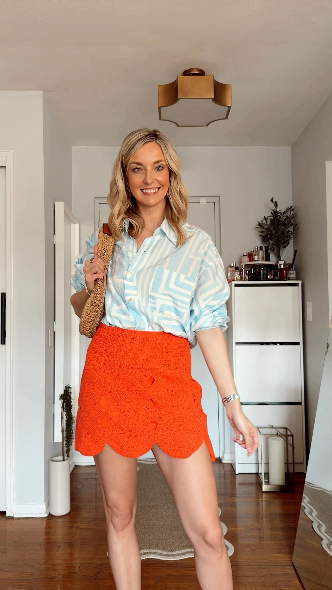 Save this and RUN - this skirt is going FAST 💨 
And I know it reminds you of something… very designer-inspired ✨
@VICI  skirt, shirt, and bag:  such a good summer collection, giving major Euro summer vibes 🤍

Don’t forget to use my code LILIA35 for a discount

euro summer outfit • vacation outfits • resort wear 206 • fashion trend • mini skirt • red skirt • woven skirt • woven bag • summer bag • summer outfit idea 


#LTKTall #LTKTravel #LTKmorningroutine