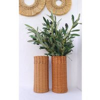 Wicker Vases Rustic Collection Minimalism, Terracotta Wicker Vase For Dried Flowers, Home Decor, Uni | Etsy (US)