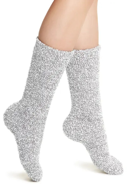 barefoot dreams CozyChic® Socks in Graphite/White at Nordstrom | Nordstrom