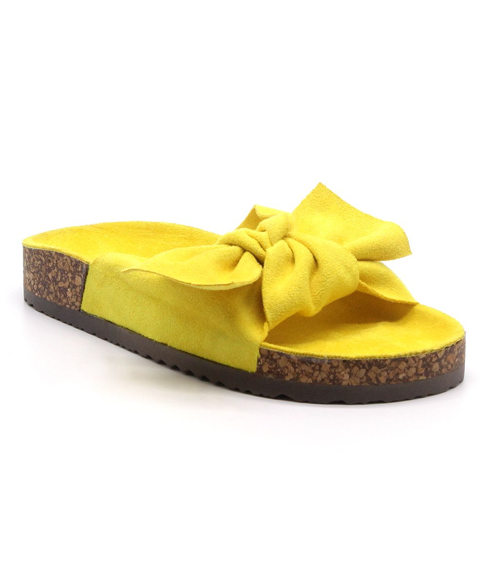 Cape Robbin Collection Women's Sandals YELLOW - Yellow Hazel Slide - Women | Zulily