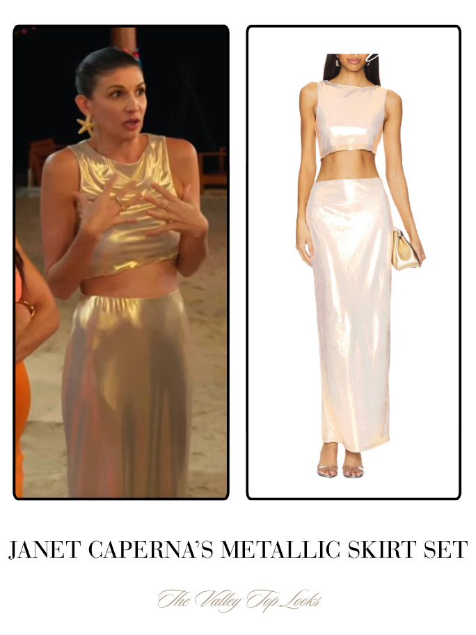 Janet Caperna's Metallic Skirt Set 

 