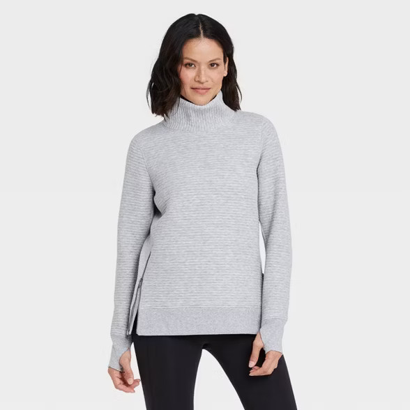 Women's Quilted Pullover with Funnel Neck Collar - All in Motion™ | Target