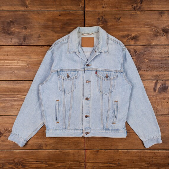 Vintage Levis Denim Jacket Large Trucker Red Tab Pale Blue | Etsy Canada | Etsy (CAD)