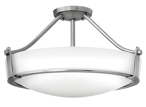 Hinkley Hathaway Transitional Four Light Semi-Flush Mount, Antique Nickel | Amazon (US)