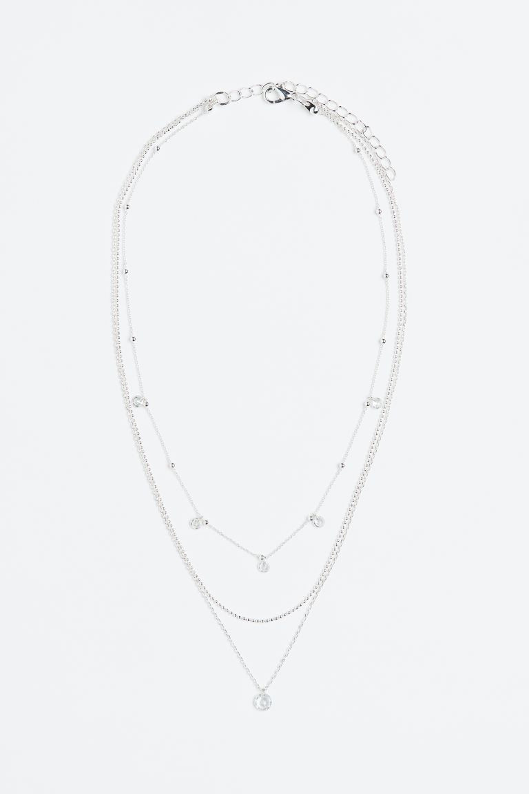 Triple-strand Necklace - Silver-colored - Ladies | H&M US | H&M (US + CA)