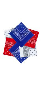 MDSTYLE 100% Cotton Bandana for Men & Women 22" x 22" Paisley Pattern Handkerchief Headband Scarf | Amazon (US)