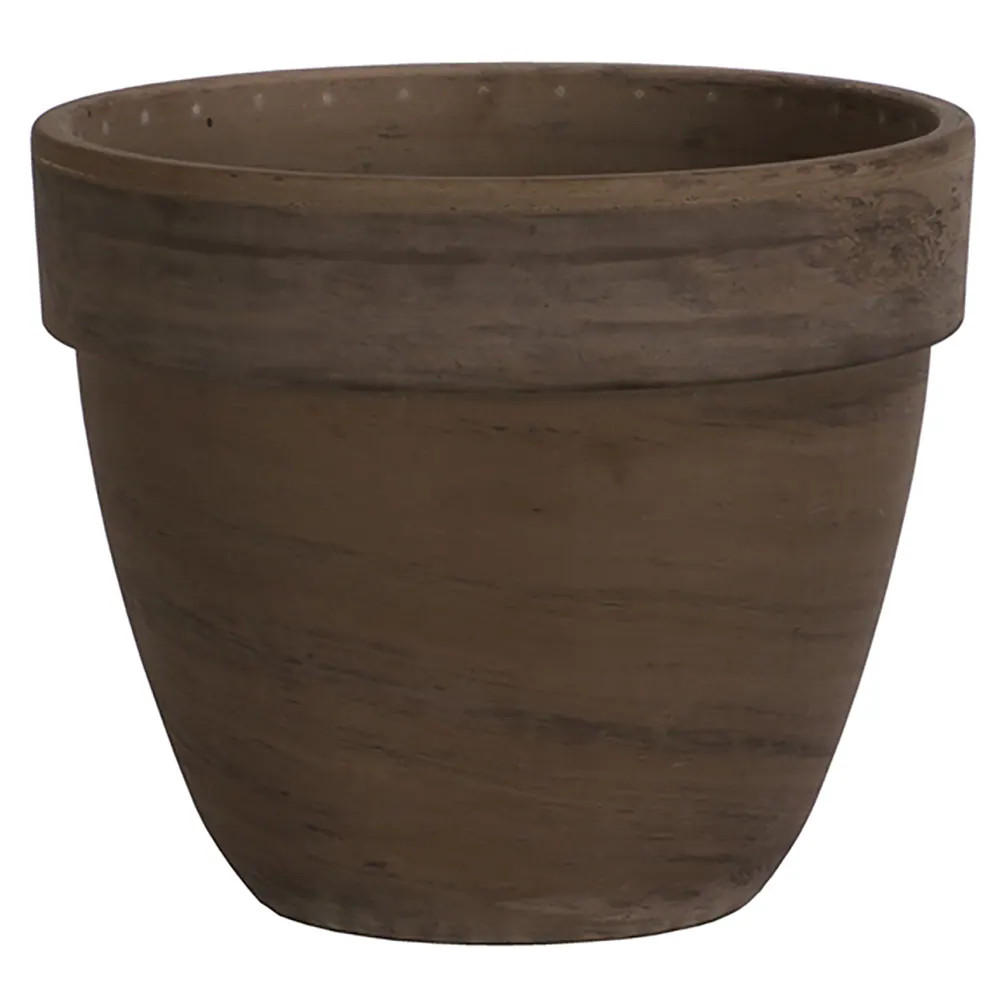 Lowe's Round 11.5-in W x 11.5-in H x 11.5-in D Brown Terracotta Indoor/Outdoor Planter | 805172 | Lowe's