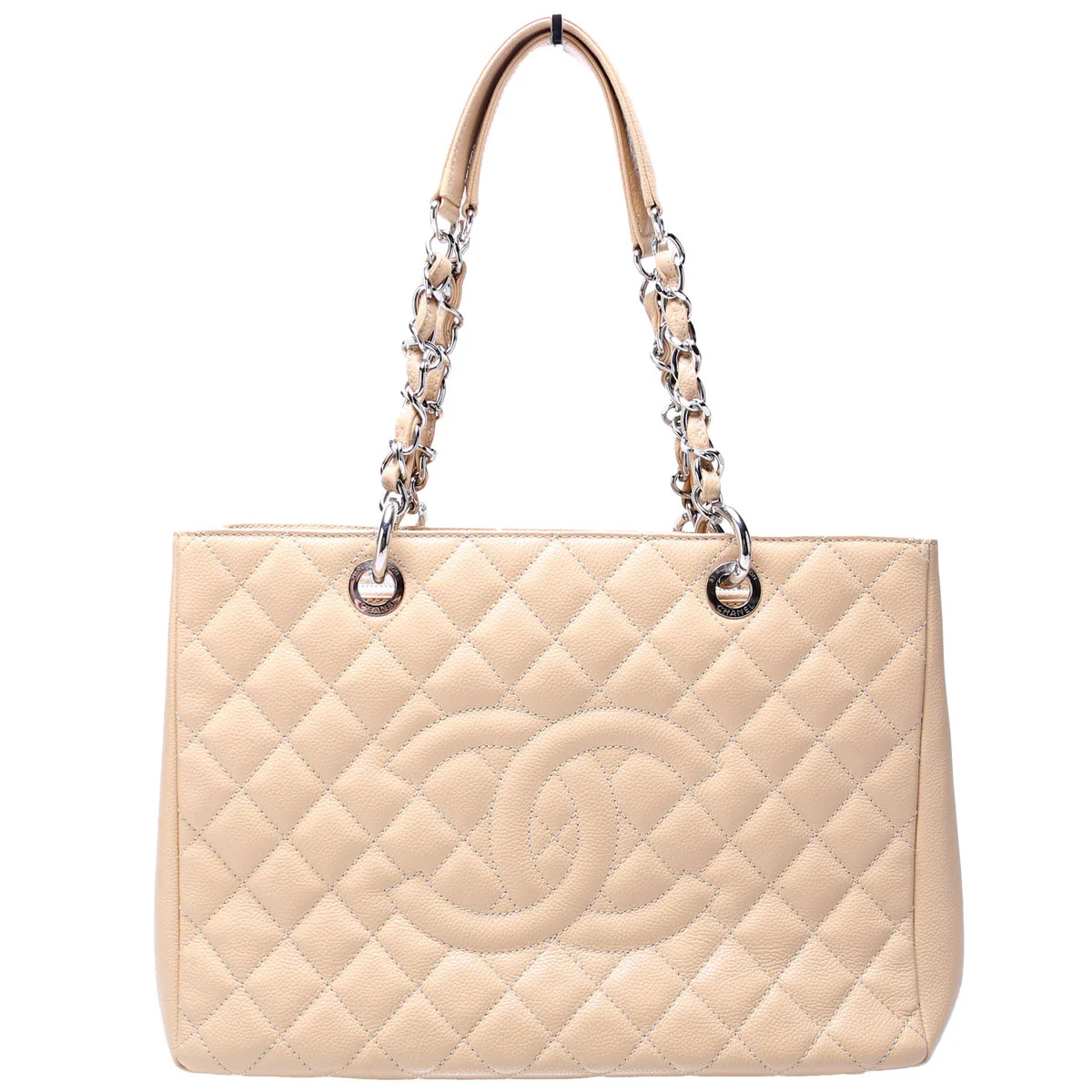 Grand Shopping Tote Caviar Tan | Keeks Designer Handbags