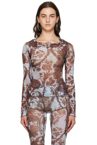 Blue Clavicle Blouse | SSENSE