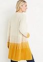 Orange Colorblock Eyelash Cardigan | Maurices