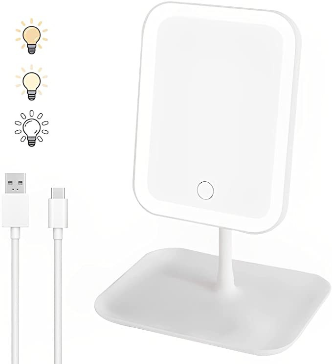 Rezithger Lighted Makeup Mirror, Mothers Gifts from Daughter/Son, Dimmable LED Vanity Mirror with... | Amazon (US)