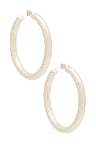 The M Jewelers NY The Thick Hoop Earrings in Silver from Revolve.com | Revolve Clothing (Global)
