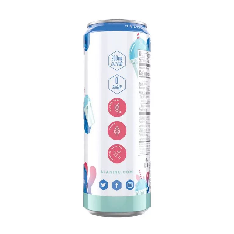Alani Nu Energy Drink - Blue Slush - 12oz Cans (Single Cans) | Walmart (US)