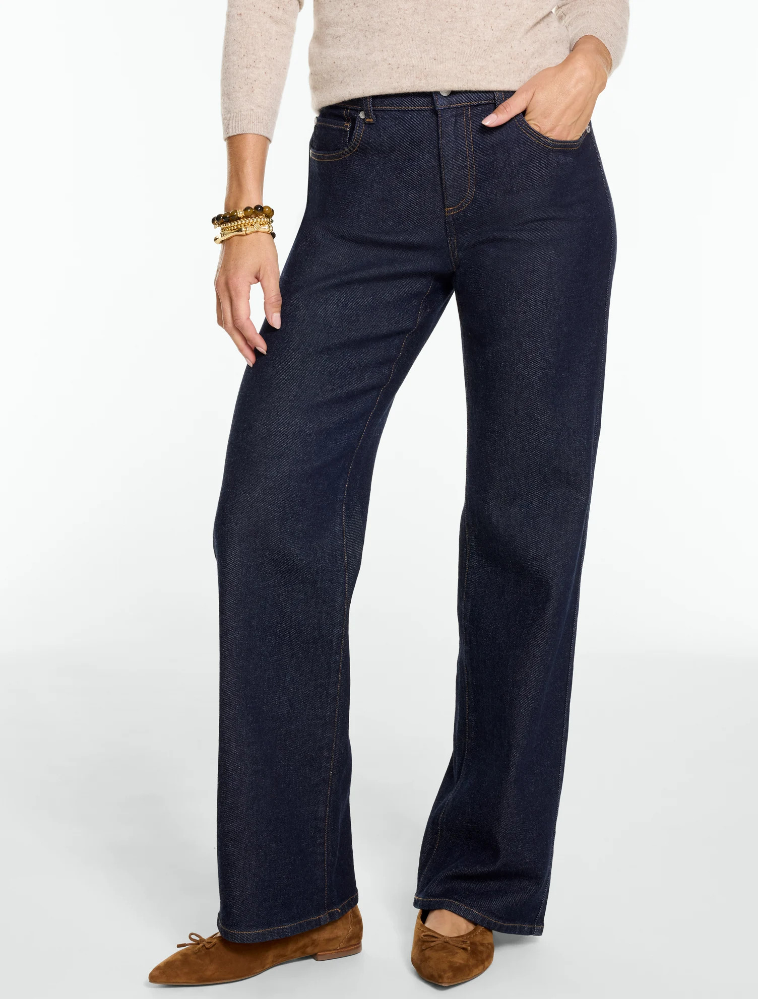Plus Petite - Classic Jean Trousers - Falmouth Wash - 14 Talbots | Talbots