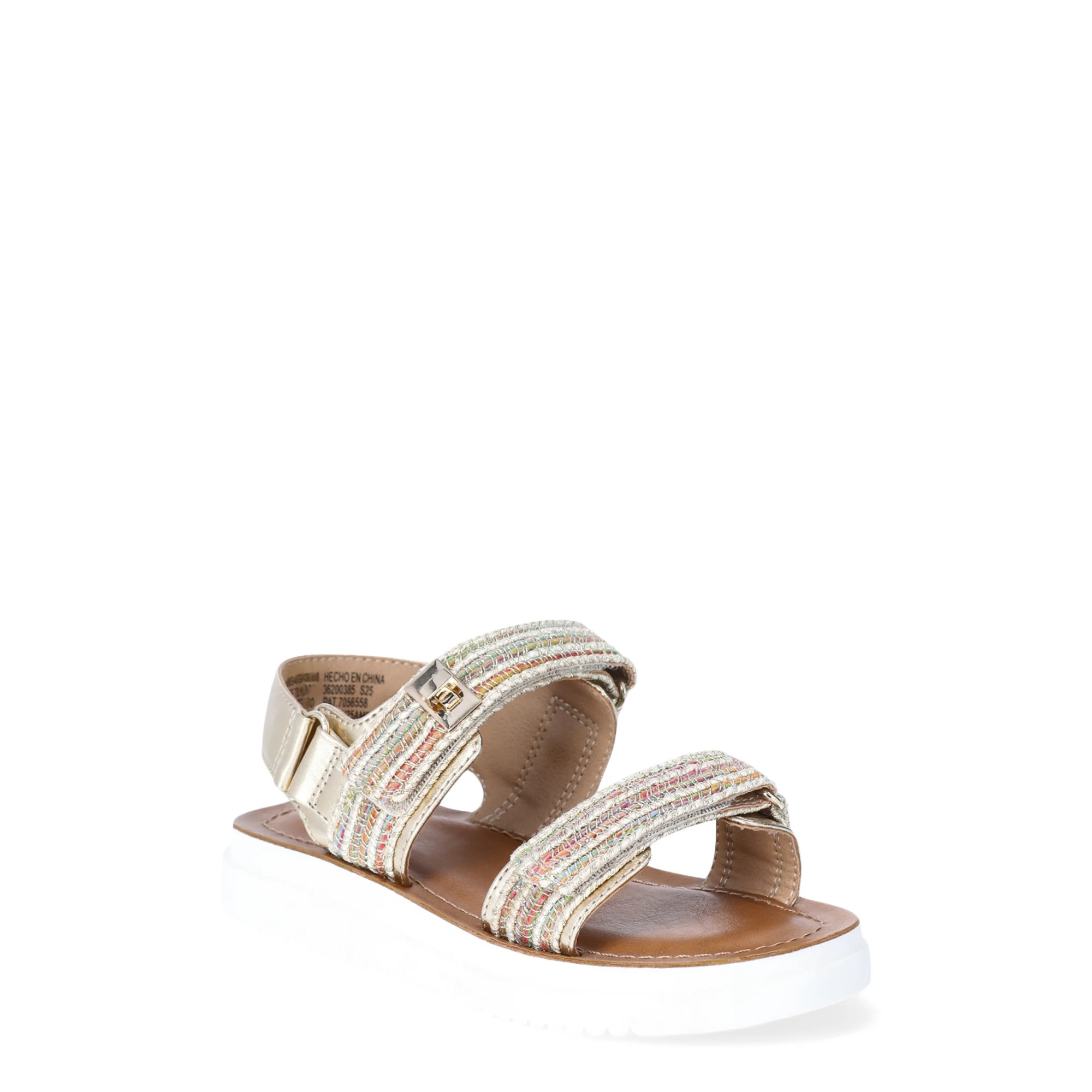 Wonder Nation Girls Raffia Platform Sandals | Walmart (US)