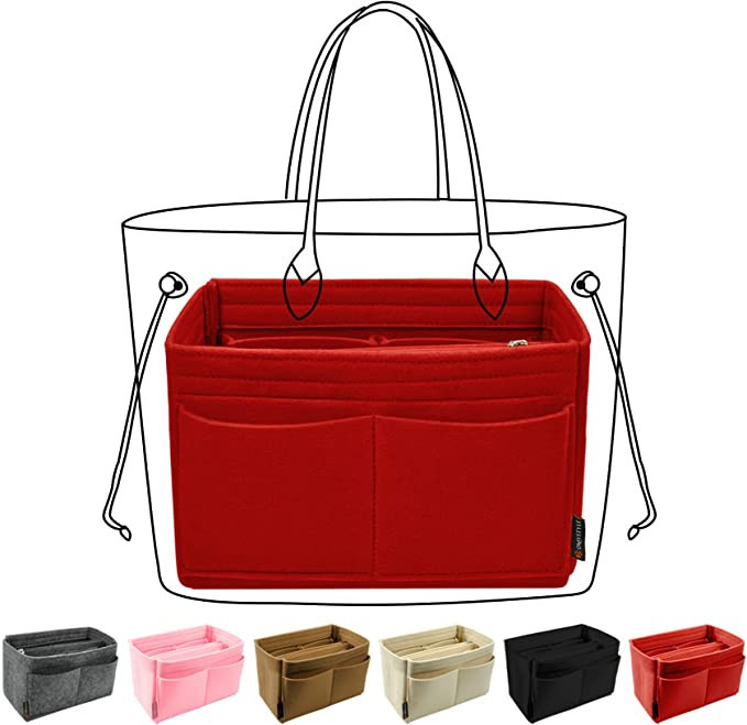 OMYSTYLE Purse Organizer Insert for Handbags, Felt Bag Organizer for Tote & Purse, Tote Bag Organ... | Amazon (US)