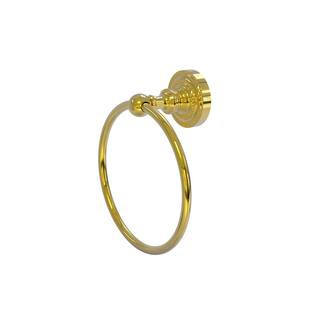 Dottingham Collection Towel Ring in Polished Brass | The Home Depot