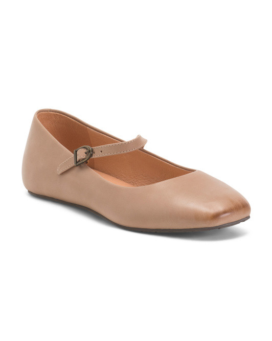 Leather Agnes Mary Jane Flats | TJ Maxx