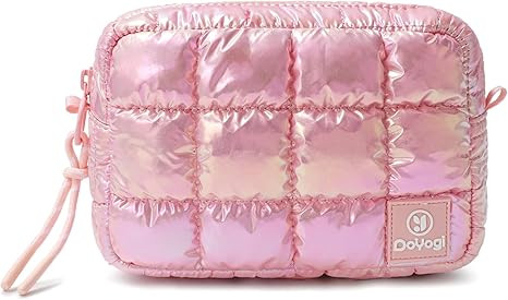 Quilted Cosmetic Bag, Puffer Makeup Bags, Crossbody Purses for women,Cute Travel Toiletry Bag for... | Amazon (US)