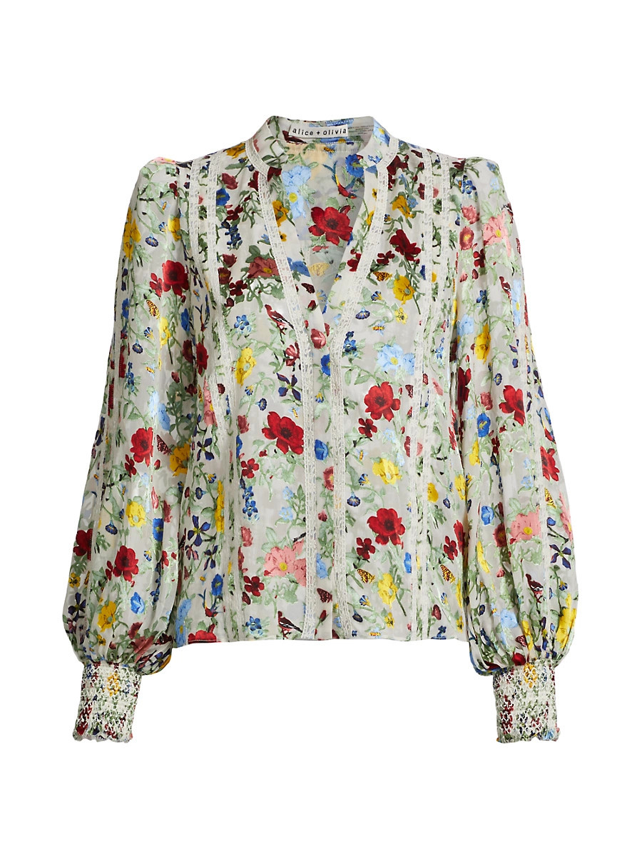 Women's Arlette Floral Blouson Sleeve Blouse - Dollhouse - Size XL | Saks Fifth Avenue