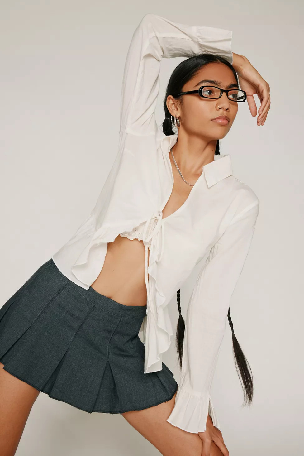 Kimchi Blue Ally Femme Flyaway Shirt | Urban Outfitters (US and RoW)