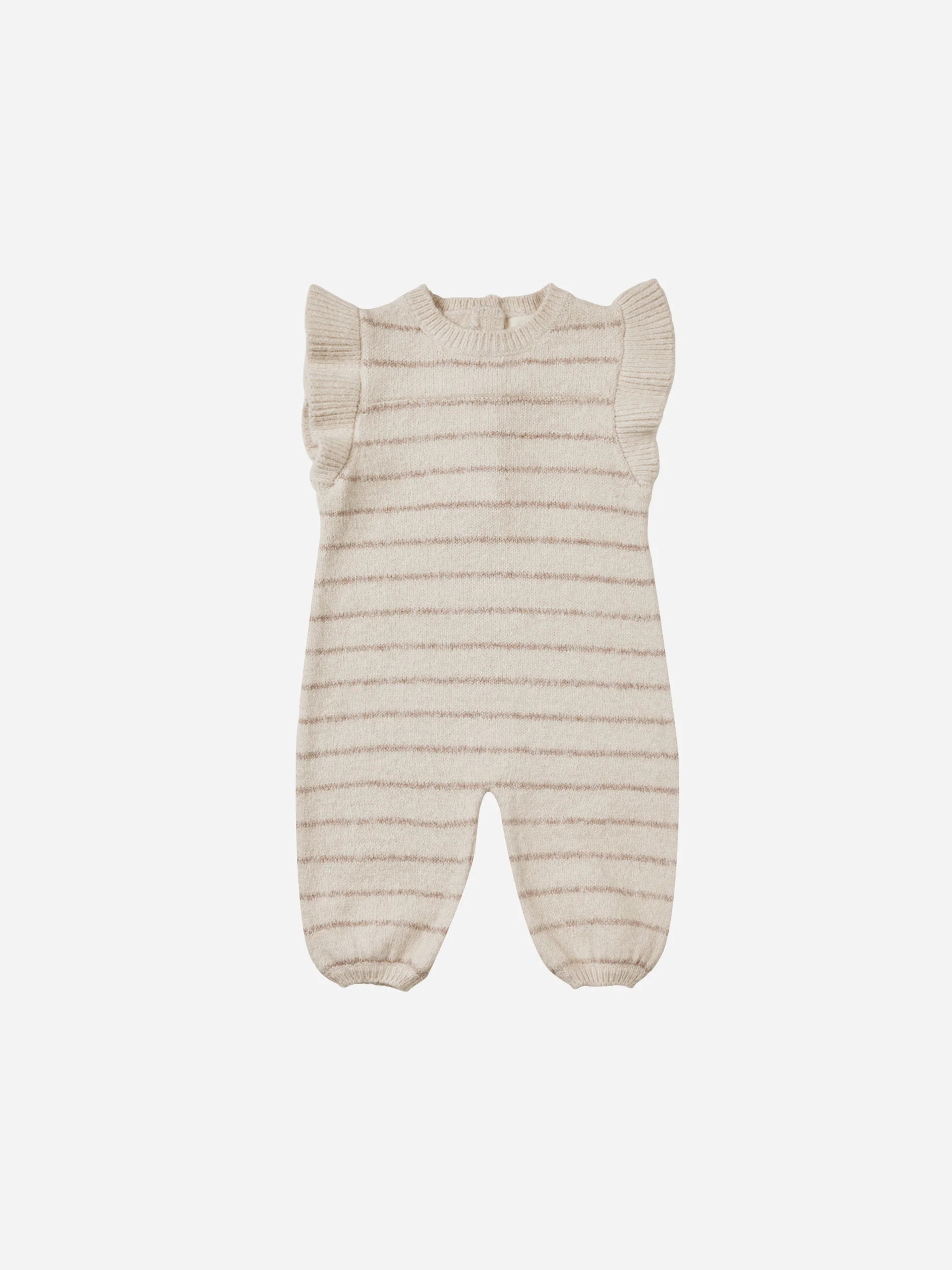 Mira Knit Romper || Heathered Oat Stripe | Rylee + Cru