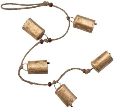 Creative Co-Op 28" Hanging Metal Bells on Jute Rope | Amazon (US)