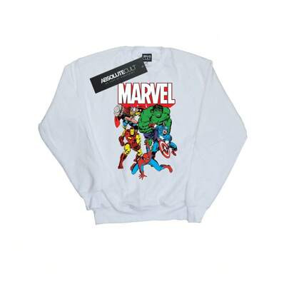 Mens Hero Group Sweatshirt (White) | SHEIN