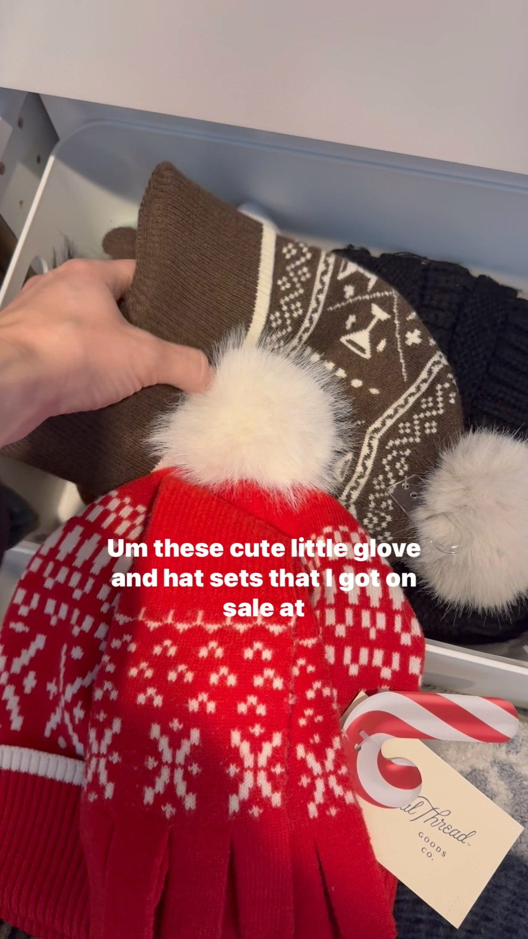 The cutest fairy isle hat and glove set on sale for only $15 at Target! Can't even with the martini glasses on the brown one 🍸🤎Last day to snag the deal 

#LTKHoliday #LTKSeasonal #LTKCyberWeek