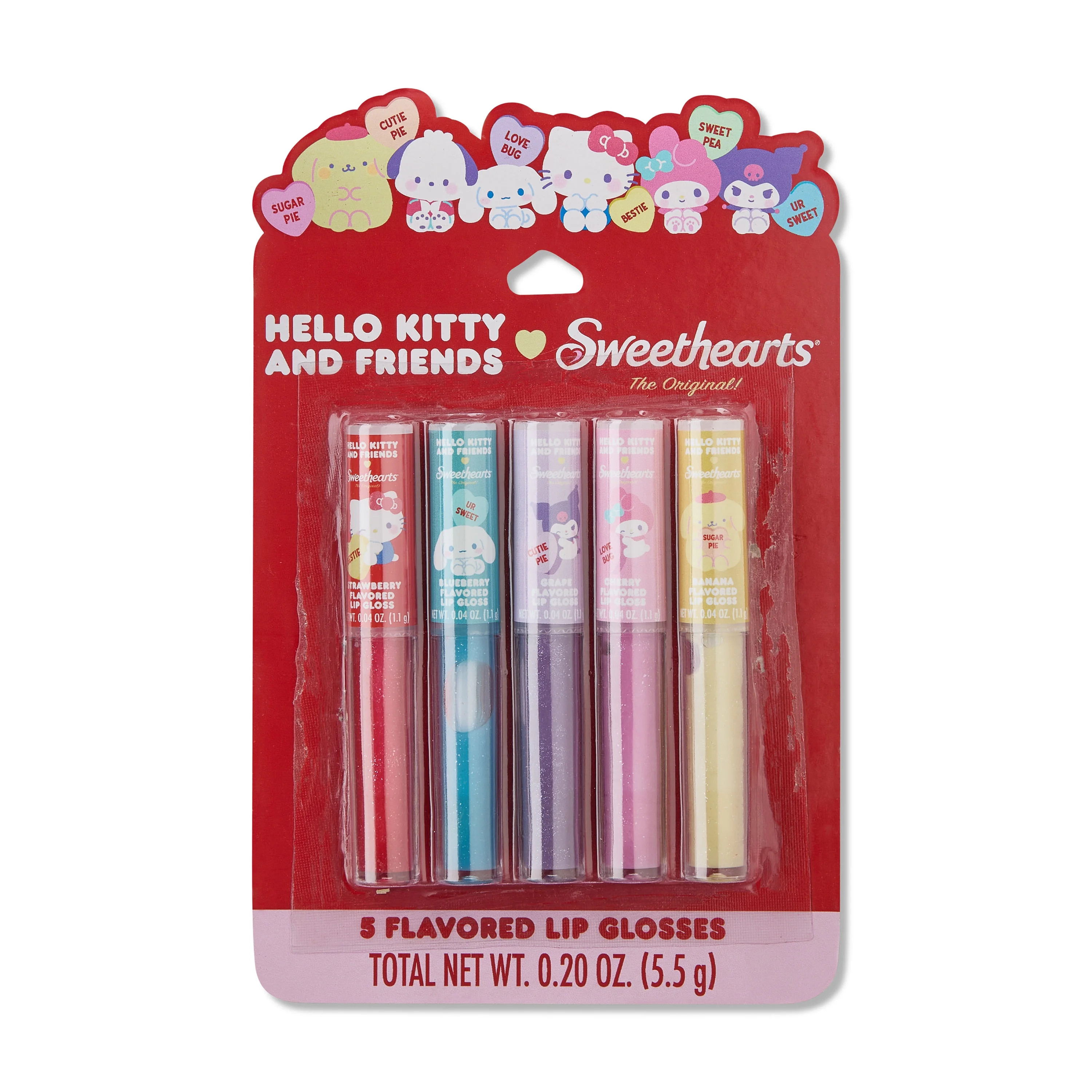Sweethearts x Hello Kitty & Friends Lip Gloss Set, 5 Pieces | Walmart (US)