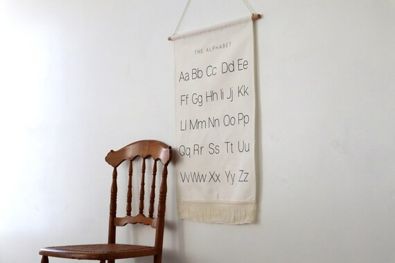Alphabet Poster  ABC Poster  Alphabet Tapestry Canvas Banner - Etsy | Etsy (US)