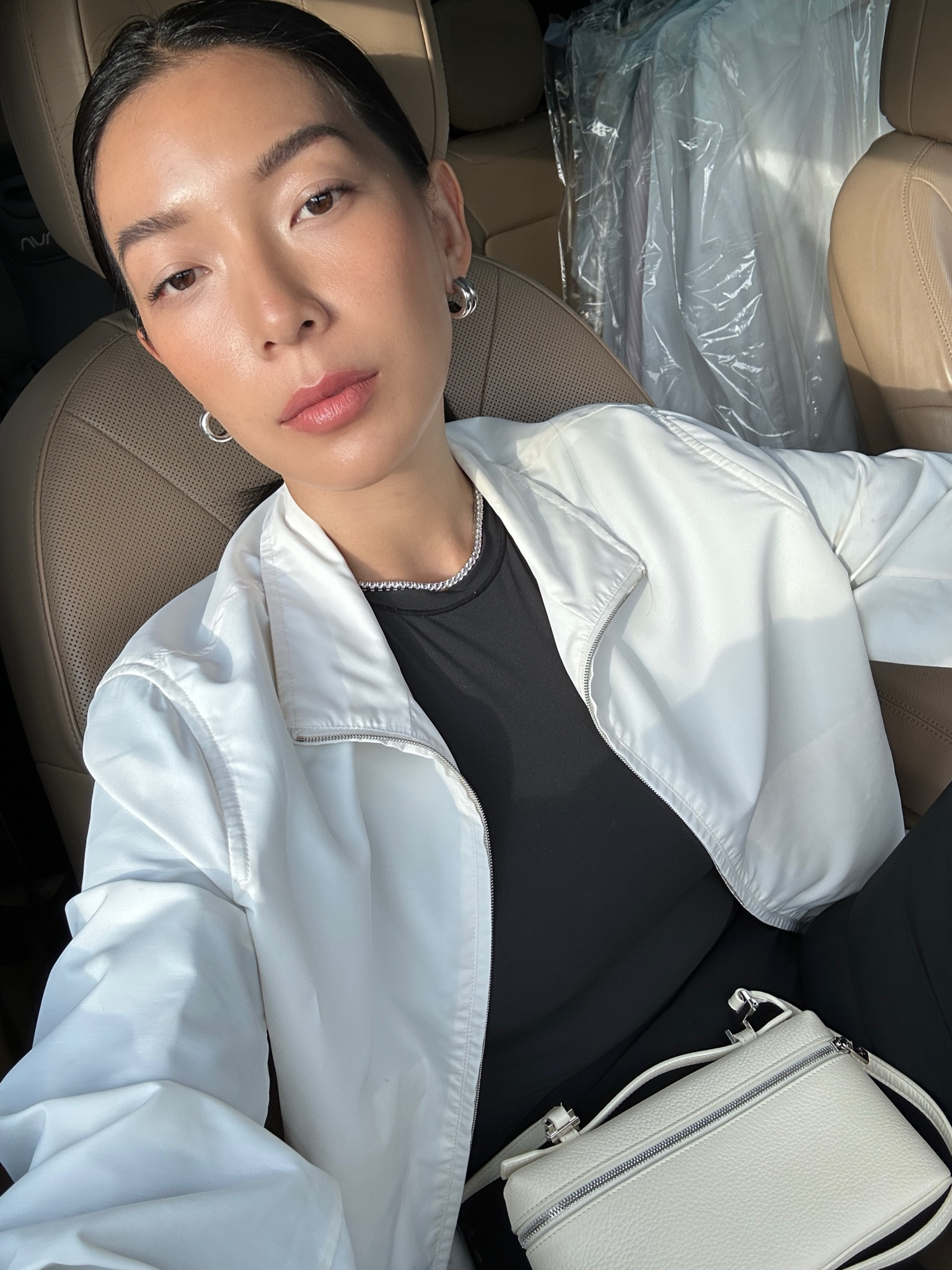 a favorite go-to look with my skims long sleeve that is perfect for layering under a light sporty jacket. i make it feel more elegant with some touches of elevated jewelry.

#LTKFind #LTKstyletip