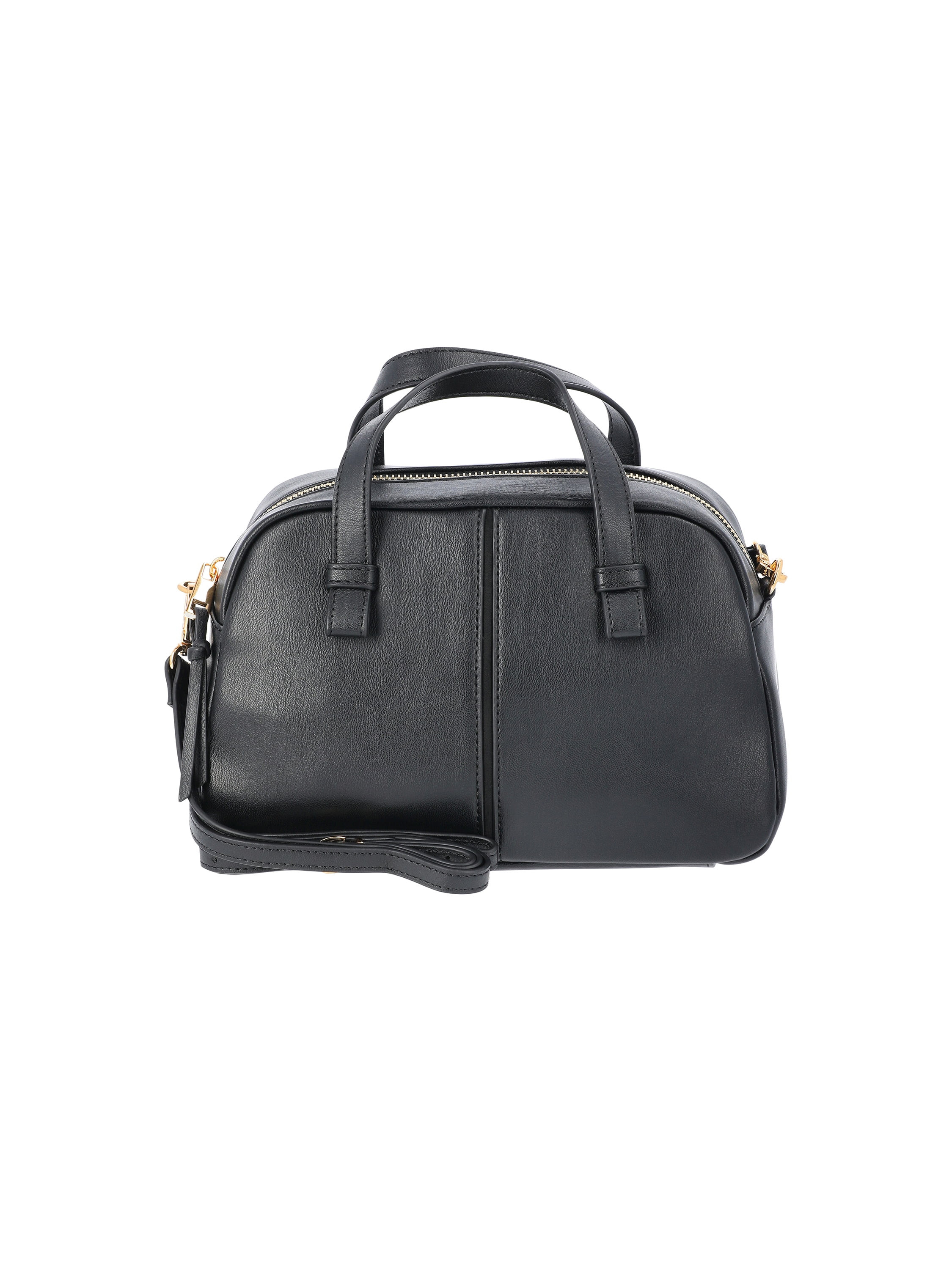 Time and Tru Women's Faux Leather Mini Satchel Bag with Crossbody Strap, Black | Walmart (US)