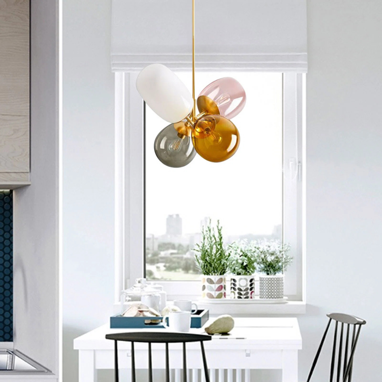 Colben Modern Colorful Glass Globe Pendant Light | Wayfair North America