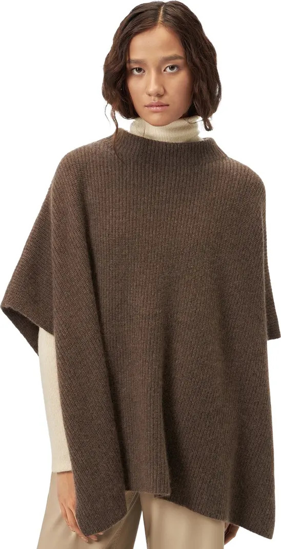 Rib-Knit Cashmere Poncho | Nordstrom