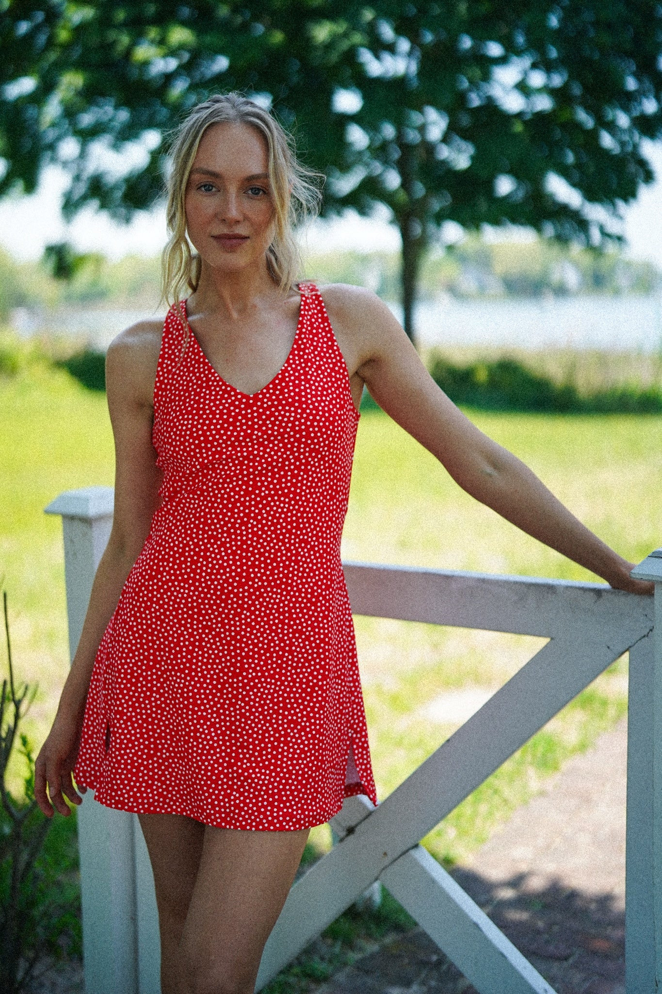 Campbell Dress - Tomato Dot | Smith and Quinn