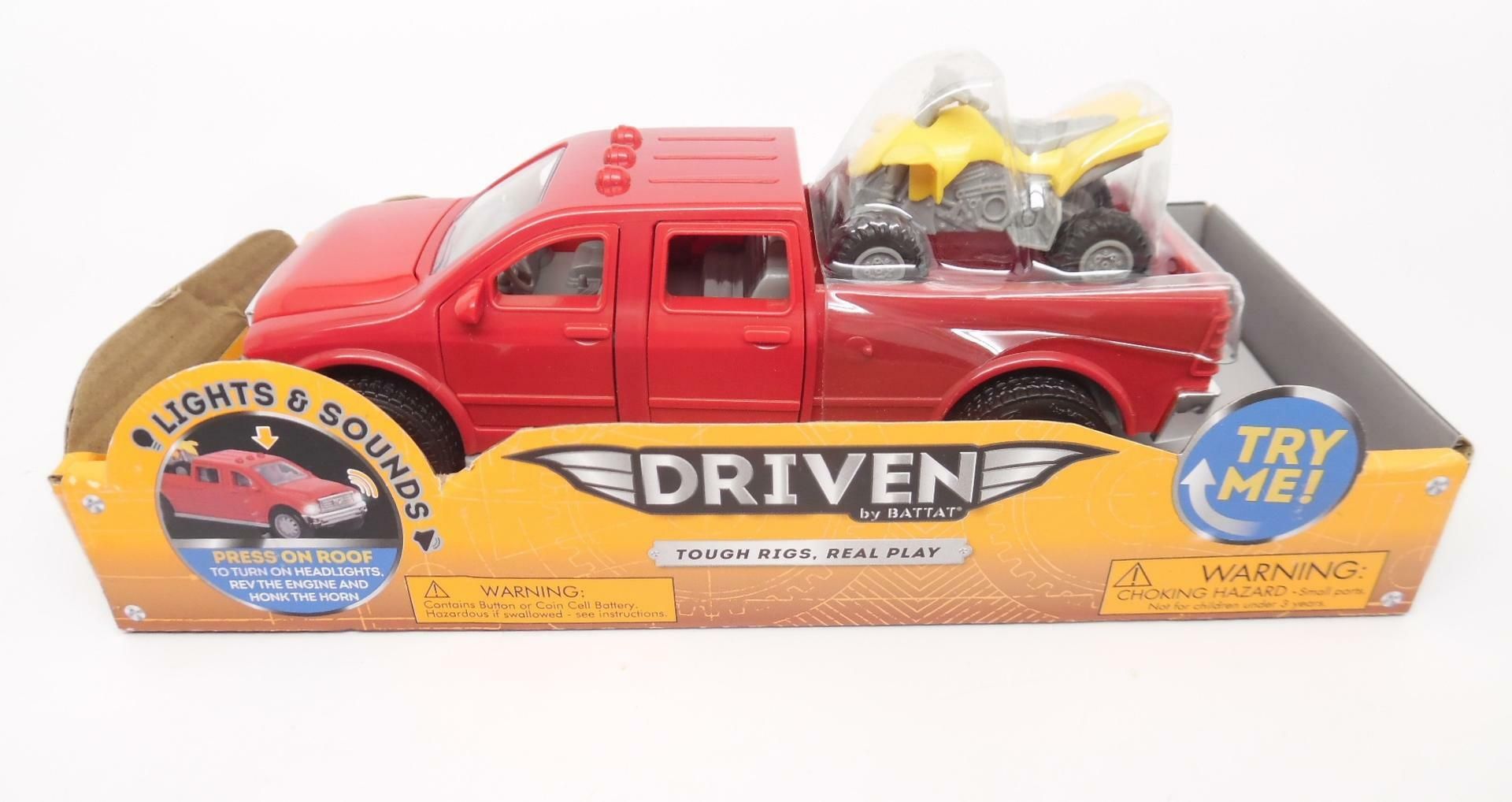 DRIVEN by Battat - Toy Pickup Truck with ATV - Micro Series - Lights & Sounds | Walmart (US)