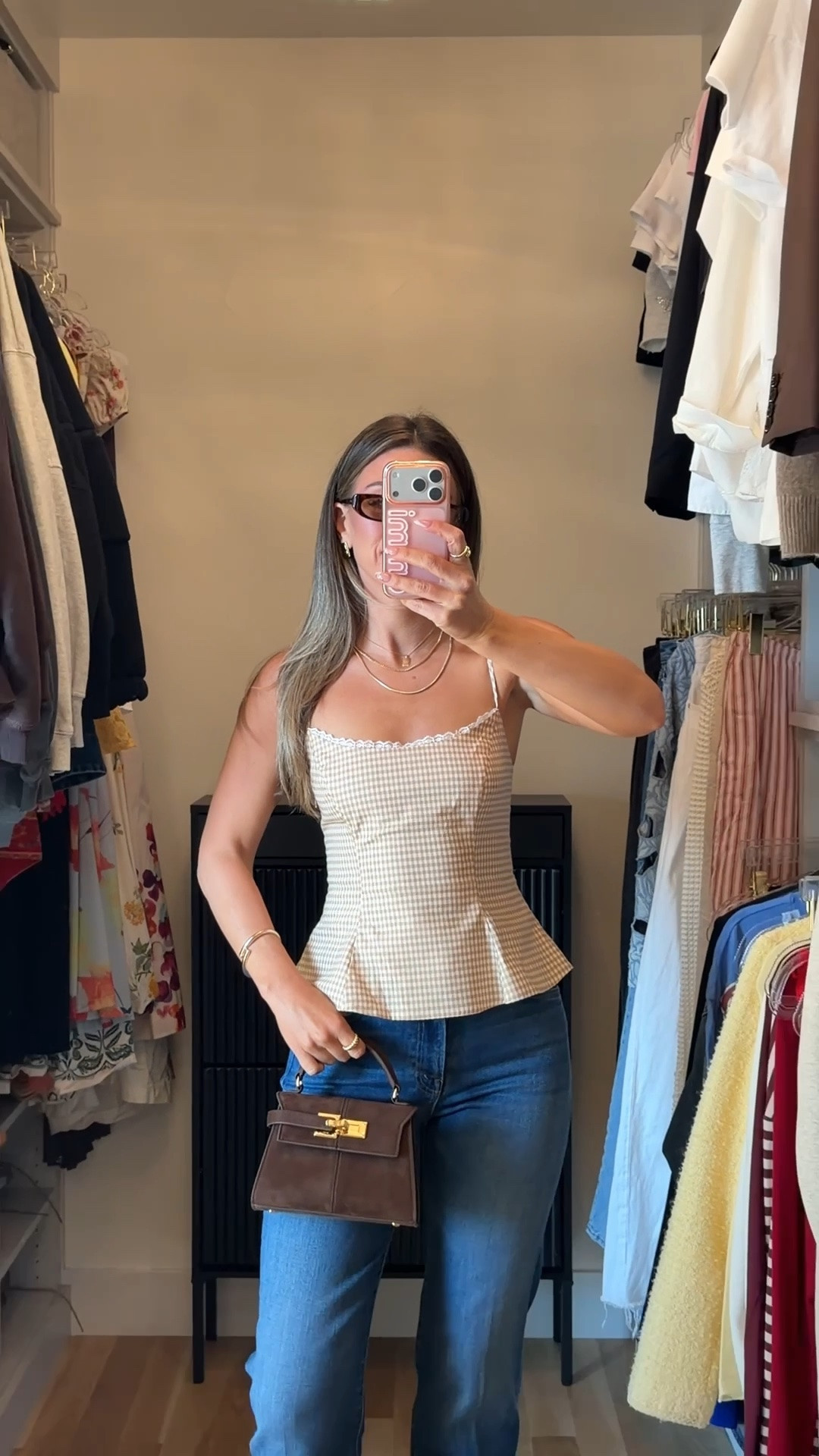 nordstrom anniversary sale summer to fall denim with tan and white gingham peplum cami with lace trim 🍁

i'm 5'4" and typically wear a small/2 & a 26 in jeans
• jeans: sized down to a 25


fall outfits, fall jeans, autumn outfits, denim, long sleeve dresses, casual outfits, thanksgiving outfits, family photo outfits, date night outfits, work outfits, fall fashion, autumn fashion, cozy outfits, transitional outfits, neutral outfits, everyday outfits, weekend outfits, women’s fashion

#LTKootd #LTKSeasonal #LTKSaleAlert
