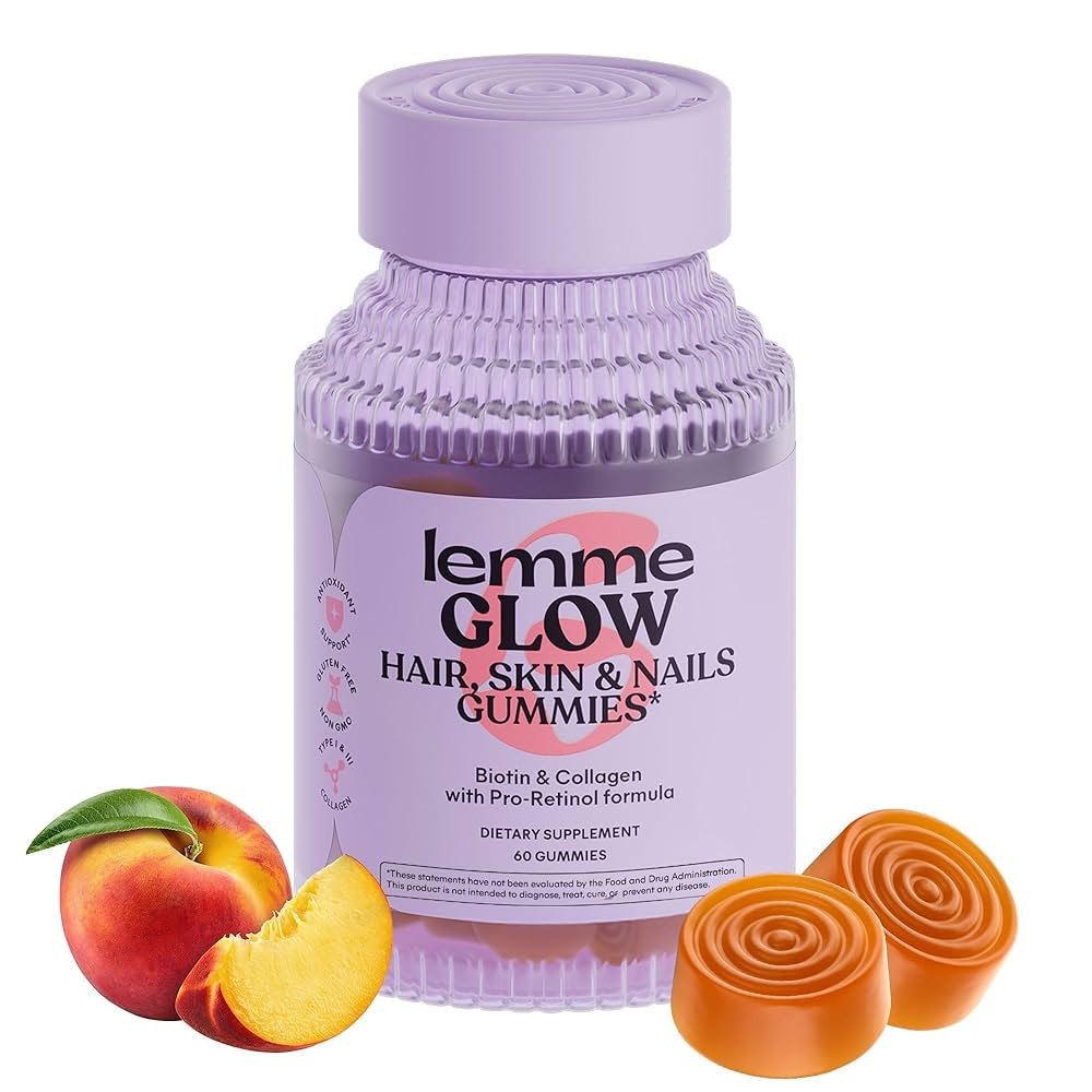 Lemme Glow Collagen Gummies for Thick Hair, Strong Nails & Healthy Skin with Multi-Collagen Pepti... | Amazon (US)