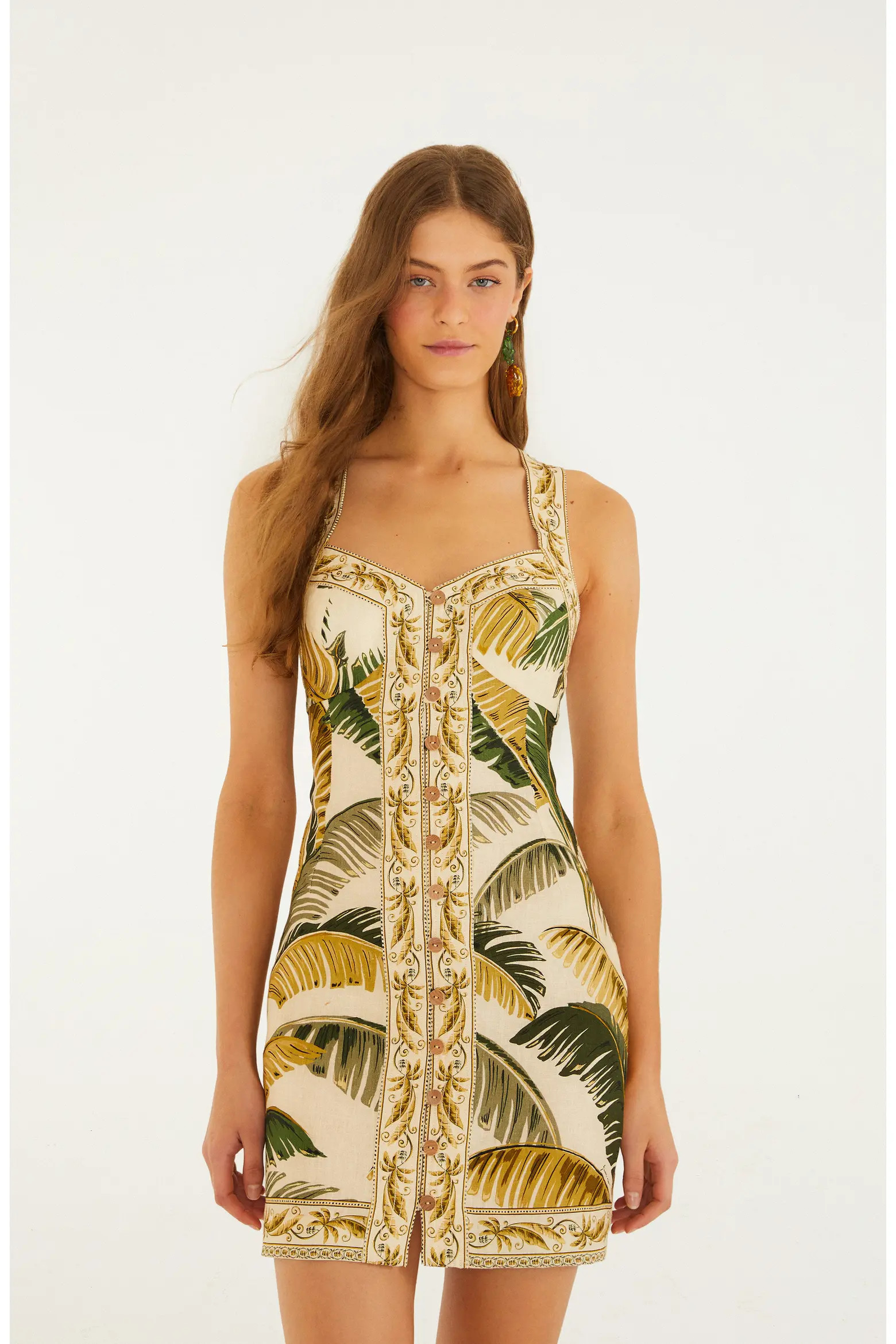Trancoso Button Front Linen Minidress (Women) | Nordstrom | Nordstrom