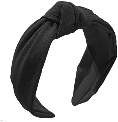 Amazon.com : Headband for Women, Knotted Wide Headband, Yoga Hair Band Fashion Elastic Hair Acces... | Amazon (US)