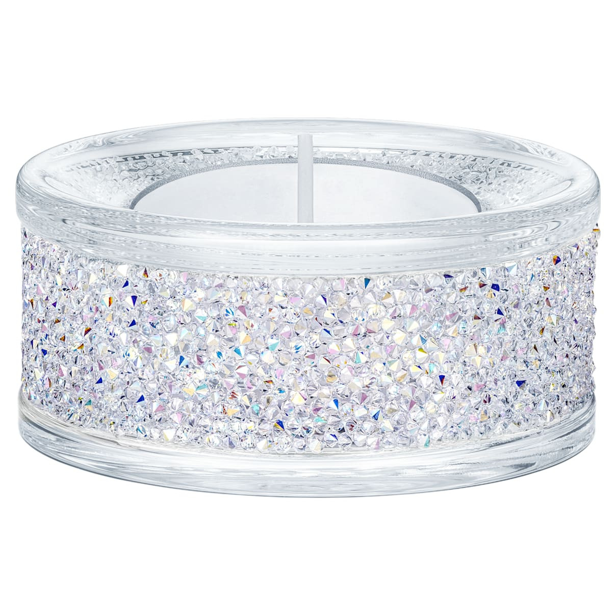 Shimmer tea light holder, Purple | SWAROVSKI