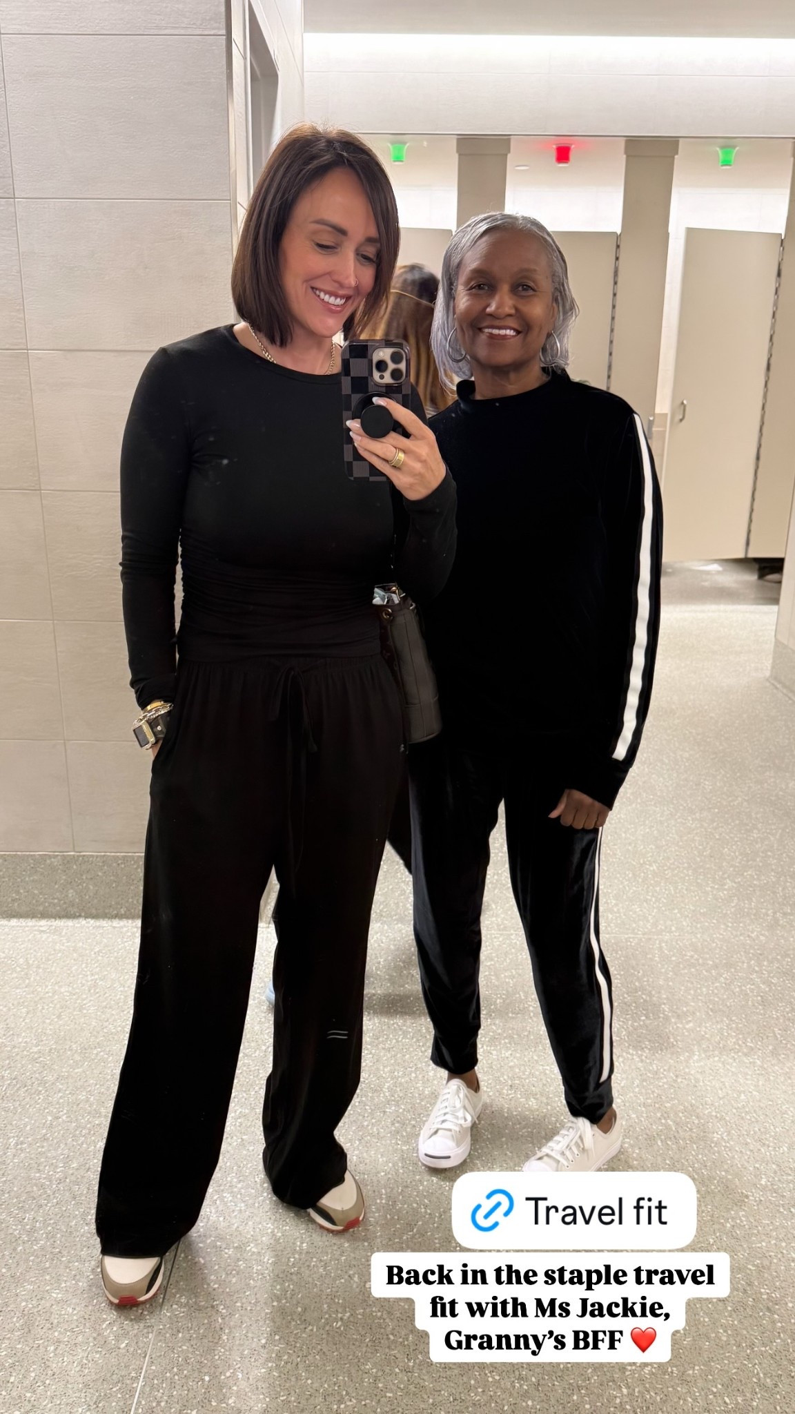 Back in the staple travel fit with Ms Jackie, Granny’s BFF ❤️