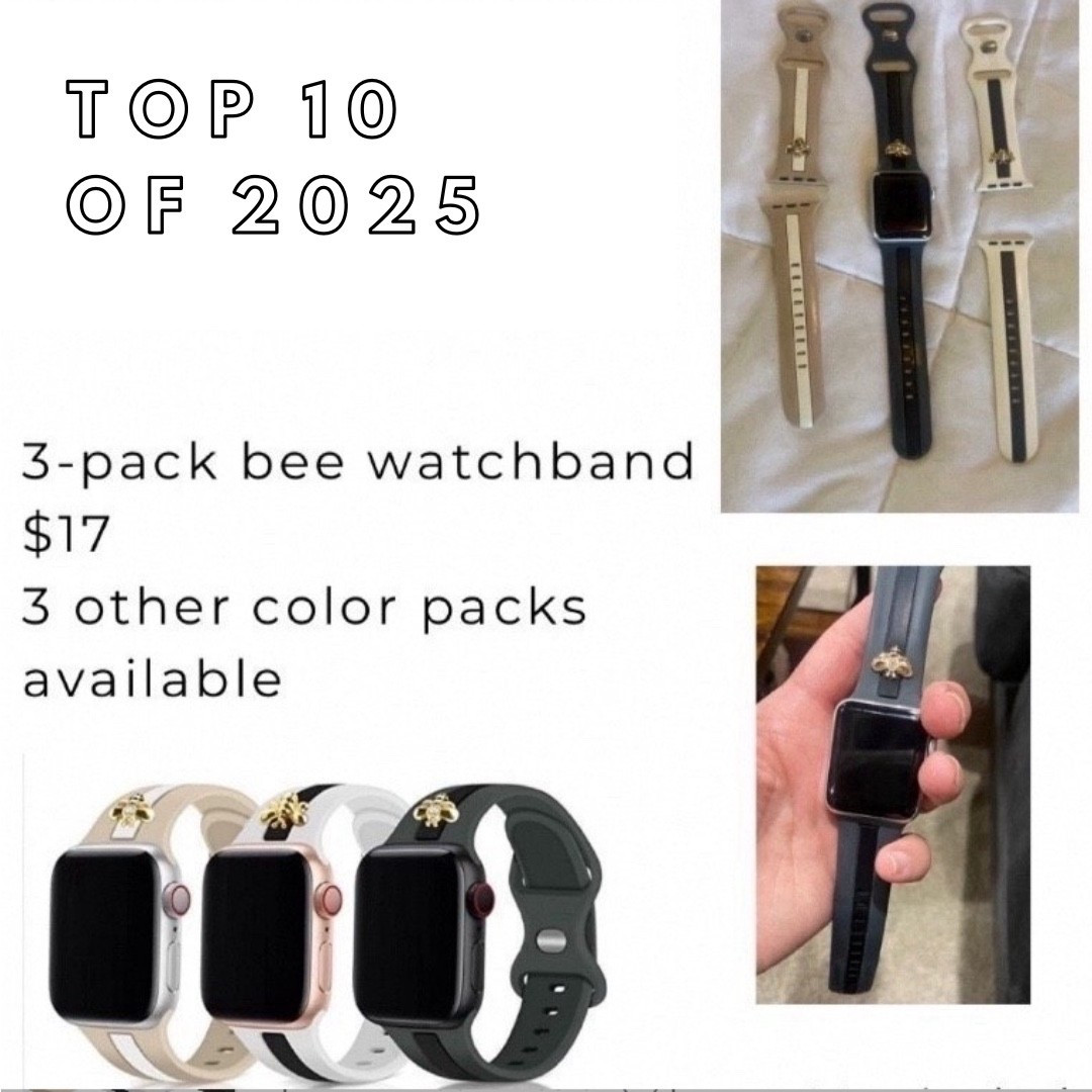 Gift idea for her : designer-look watchband 3-pack 


#designerdupe #applewatchband #watchband #beewatchband #giftsforher #giftsunder20 #giftsunder25 #budgetfinds #budgetfriendly #under25 


#LTKOver40 #LTKFindsUnder50 #LTKGiftGuide #LTKU