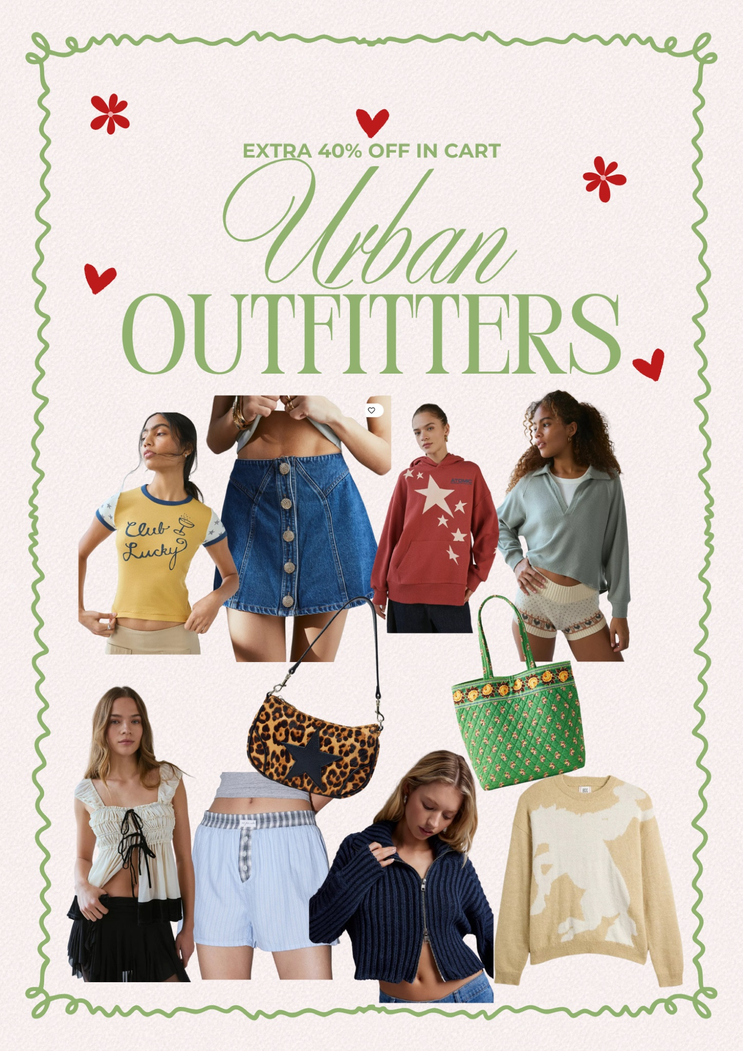 Extra 40% off in cart UO!!! 

#LTKStyleTip #LTKSaleAlert #LTKFindsUnder100